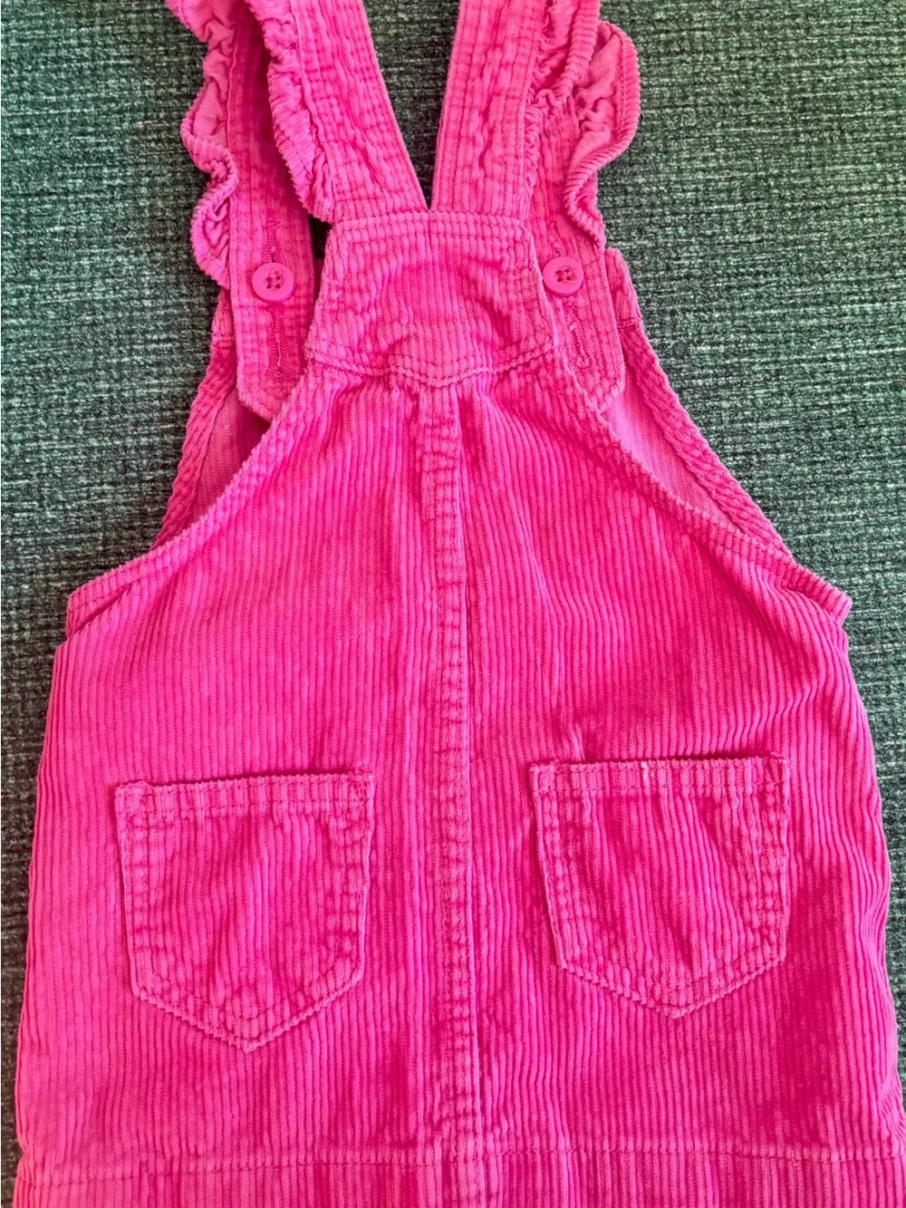 GAP Bright Pink Corduroy Overall Dress